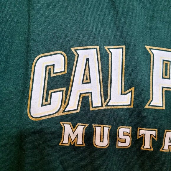 Cal Poly Mustangs Tshirt Adult Large Green Jerzees Short Sleeves - Picture 4 of 7